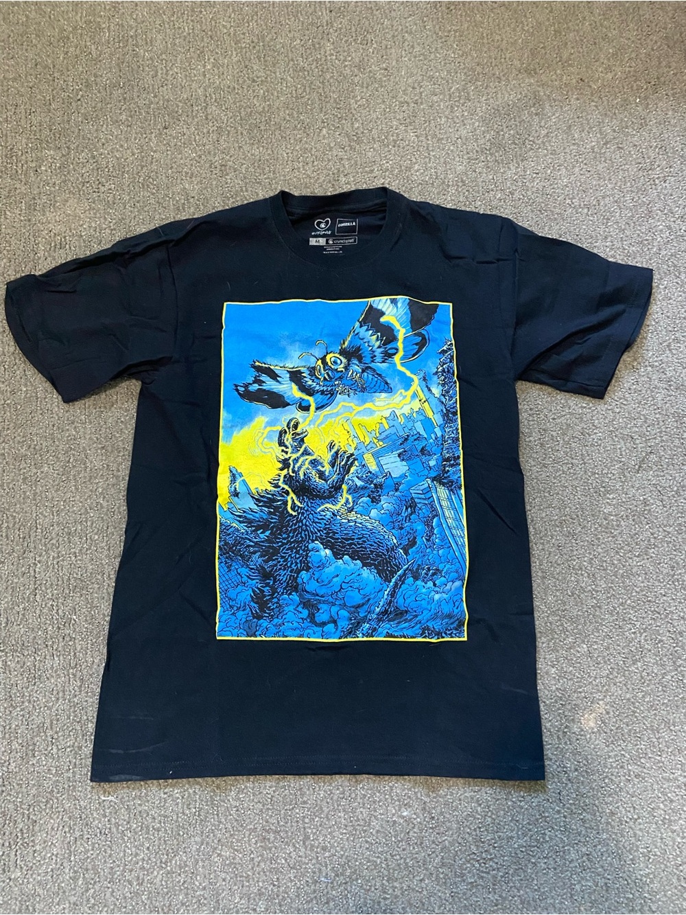 Medium Cruchyroll x Godzilla & Mothra Black Graphic T-Shirt